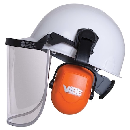 Jackson Safety Safe 2 System, Face Shield, Clear Poly, Clear Visor, Polycarbonate, Uncoated Lens 25973